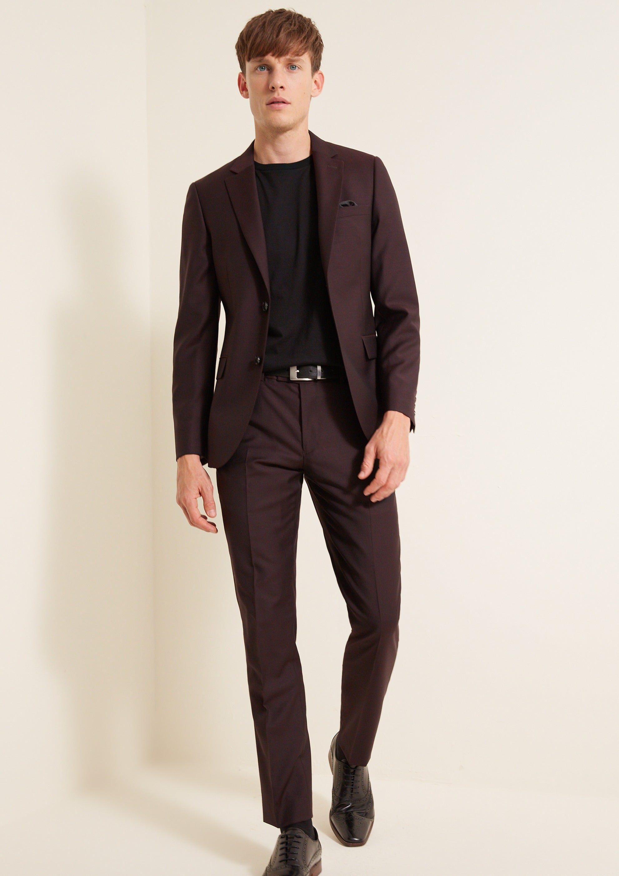 Vicente Burgundy Suit